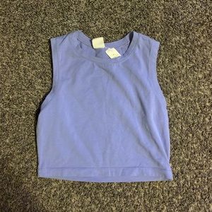 Blue cropped tank